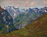 Paul Dougherty, Mountain Landscapes (a group of two), both oil on panel