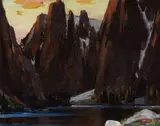 Alfred R. Mitchell, San Felipe Valley in Autumn (Foot of Banner Grade); Storm on Ramona, Julian Road; Evening, High Sierra (a group of three)