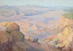 Carl Sammons, Desert Canyon (Virgin River Valley, Utah), 1927, oil on canvas