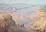 Carl Sammons, Desert Canyon (Virgin River Valley, Utah), 1927, oil on canvas