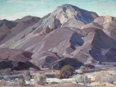 Hanson Puthuff, Seared and Weather-Worn (Mt. San Jacinto, Palm Springs), oil on canvas