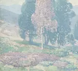 Edgar Alwin Payne, Poplars at Sunset