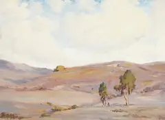 Laguna Hills at El Toro Road by Anna Althea Hills, 1913, oil on canvas affixed to board, sold Mar 2020