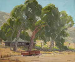 Mountain Retreat by Sam Hyde Harris, oil on canvas, sold Mar 2020