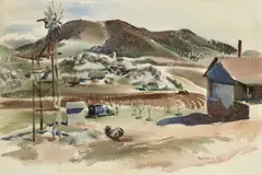 Barse Miller, Quiet Acres, 1941, watercolor on paper