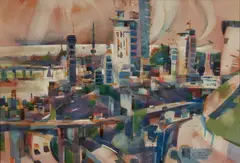 Rex Brandt, San Diego, 1970, watercolor on paper