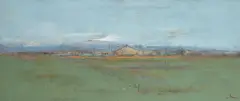 Terry DeLapp, Orange Fields, Nipomo; On the Way to Taft (a group of two), oil on canvas