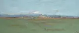 Terry DeLapp, Orange Fields, Nipomo; On the Way to Taft (a group of two), oil on canvas