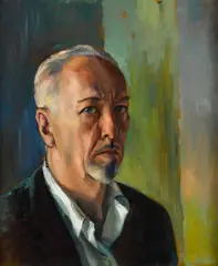 Self Portrait by Stanton Macdonald-Wright, 1958, oil on canvas, sold Mar 2020