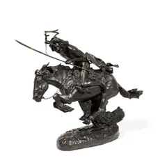 The Cheyenne by Frederic Remington, 1901, bronze with brownish-black patina, sold Mar 2020