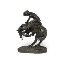 Frederic Remington, The Rattlesnake, 1904, bronze with dark brown patina