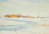Joseph Henry Sharp, Ranch at Lodge Grass (Crow Reservation)