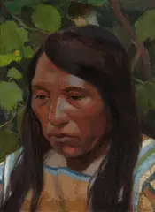 Head of a Klikitat Chief by Eanger Irving Couse, circa 1896, oil on canvas, sold Mar 2020