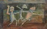 Alton Pickens, Children Playing, 1944, oil on panel