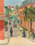 Harry Leslie Hoffman, St. George Street, St. Augustine, 1913, oil on board