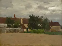 The Little Village by John Francis Murphy, circa 1886, oil on canvas, sold Jul 2020
