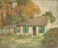 Cottage by Abbott Fuller Graves, oil on canvas, sold Jul 2020