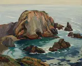 Cornelius Botke, Carmel Coast, oil on Masonite
