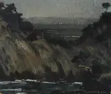 William Posey Silva, Night, Point Lobos, oil on canvas laid down on board