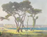 William Posey Silva, Coastal Scene, oil on canvas