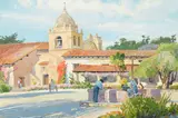 Conrad Schwiering, Carmel Mission, 1981, oil on Masonite