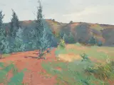 William Wendt, On the Brow of Laudamus Hill, 1897, oil on canvas