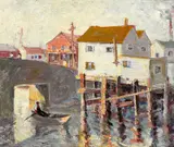 Selden Connor Gile, Belvedere bridge, circa 1928, oil on board