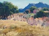 Hanson Puthuff, Tawny Grasses, oil on Masonite