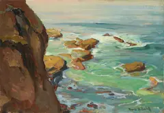 Laguna Tide Pools by Franz Bischoff, oil on board, sold Apr 2019