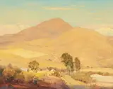 Alfred R. Mitchell, Summer Hills, oil on board