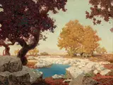 Conrad Buff, Sycamores, oil on canvas