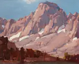 Sierra Peaks by Edgar Alwin Payne, oil on canvas laid down on board, sold Apr 2019
