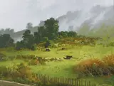 Dennis M. Doheny, Grazing Cattle (Carmel Highlands)