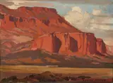 Red Bluff and Thunderheads by Edgar Alwin Payne, oil on canvas laid down on panel, sold Apr 2019