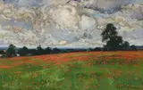 William Wendt, Clouds over a Field of Poppies