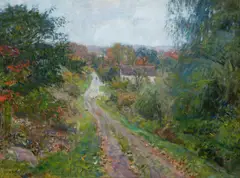 Charles Harold Davis, A Byroad in Autumn, oil on canvas