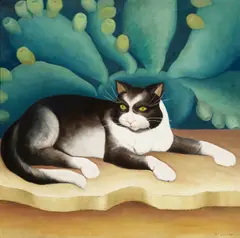 Henrietta Shore, My Cat, circa 1930-1935, oil on canvas