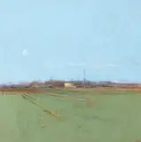 Terry DeLapp, Tranquility (Cell Tower and Tank), acrylic on canvas