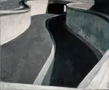 Roger Edward Kuntz, Concrete Canyon (Freeway Series), 1962, oil on canvas