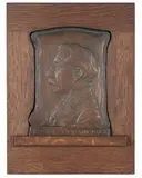 Julia Bracken Wendt, Portrait relief of René T. de Quélin, circa 1909, bronze with dark brown patina