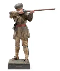 Harry Jackson, The Frontiersman, 1965, bronze with polychrome patina