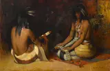 Amédée Joullin, The Passing of the Wampum Belt, 1897, oil on canvas