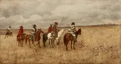 Charles Craig, The Scouting Party, 1885, oil on canvas