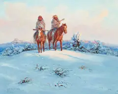 Joe Neil Beeler, Hungry Hunters, 1982, oil on Masonite