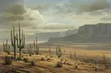 James A. Fetherolf, Desert landscape, 1964, oil on canvas