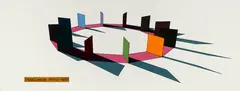 Dodecagon Roto by Ronald Davis, 1972, Cel-vinyl acrylic on paper, offered Oct 2017