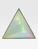 Chuck Prentiss, Triangle 1, 1969, steel, coated glass, light and motor