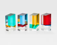Untitled (Four Columns) by Vasa Mihich, 1969, laminated cast acrylic, sold Oct 2017