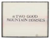 Edward Kienholz, For Two Good Mountain Horses