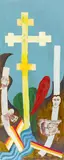 Charles Garabedian, Crucifixion, 1985, acrylic on paper